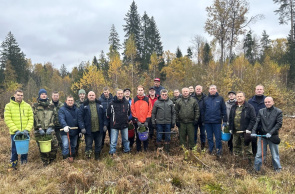 Сотрудники ГУ «БелИСА» приняли участие в республиканской акции «Дай лесу новае жыццё»